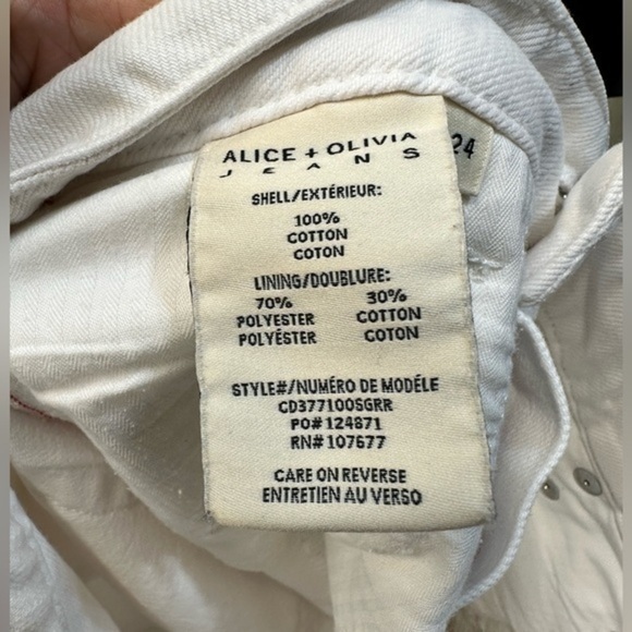 Alice + Olivia White Jean Shorts - Picture 9 of 12